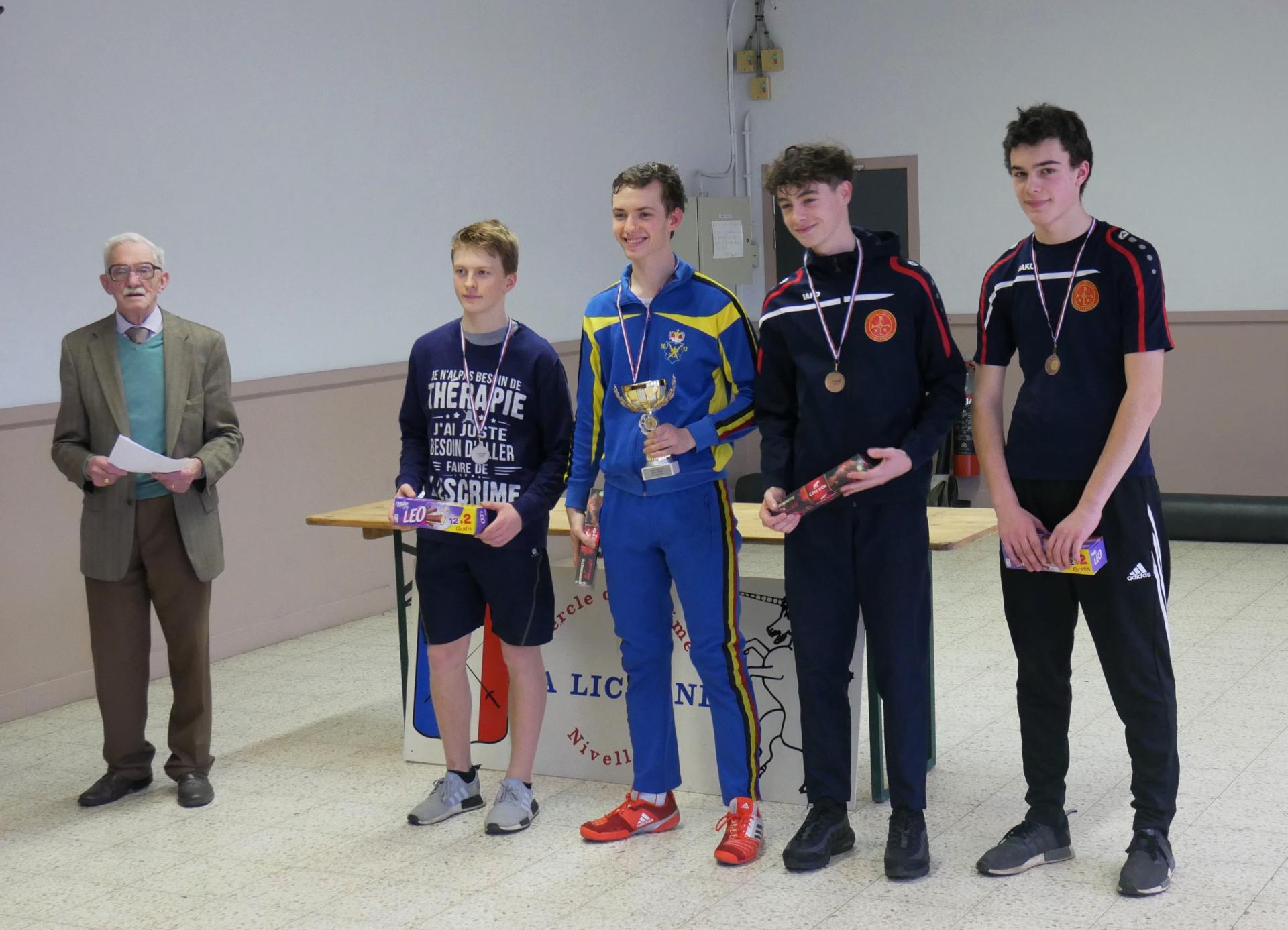 podium cadet Nivelles 2019-03-16